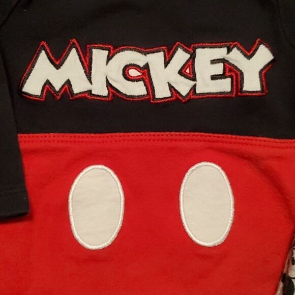 Disney Infant Mickey Long Sleeve Onesie and Mickey Pants Size 0-3M - Picture 2 of 6